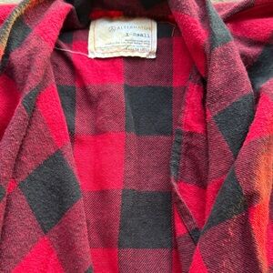 Alternative Apparel Red and Black Plaid Blouse